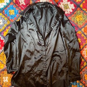 satin oversized blouse